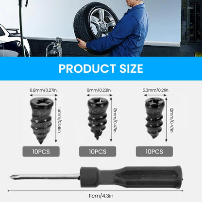 Ultra-Seal™- Tubeless Tyre Repair Rubber Nails Kit | Pack Of 20 Pcs🔥