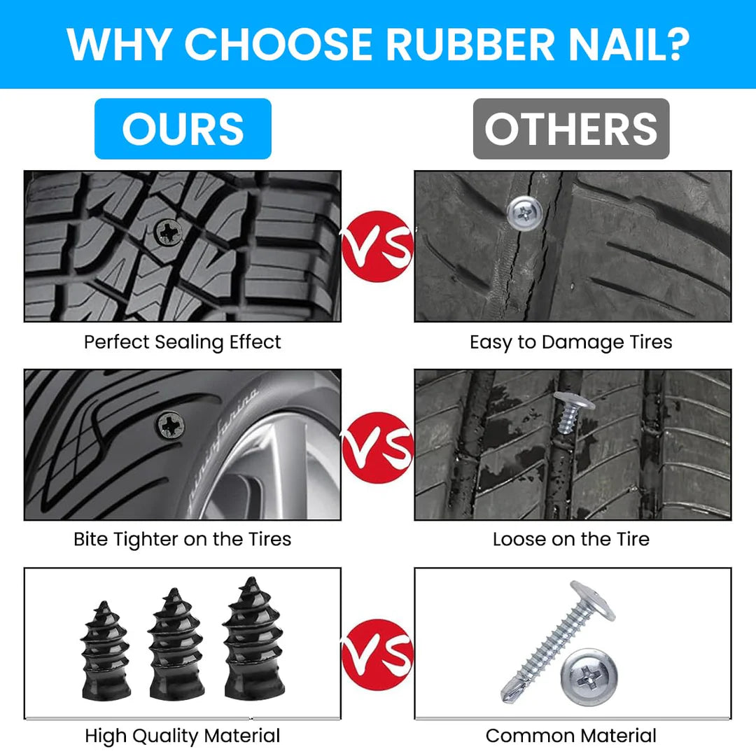 Ultra-Seal™- Tubeless Tyre Repair Rubber Nails Kit | Pack Of 20 Pcs🔥