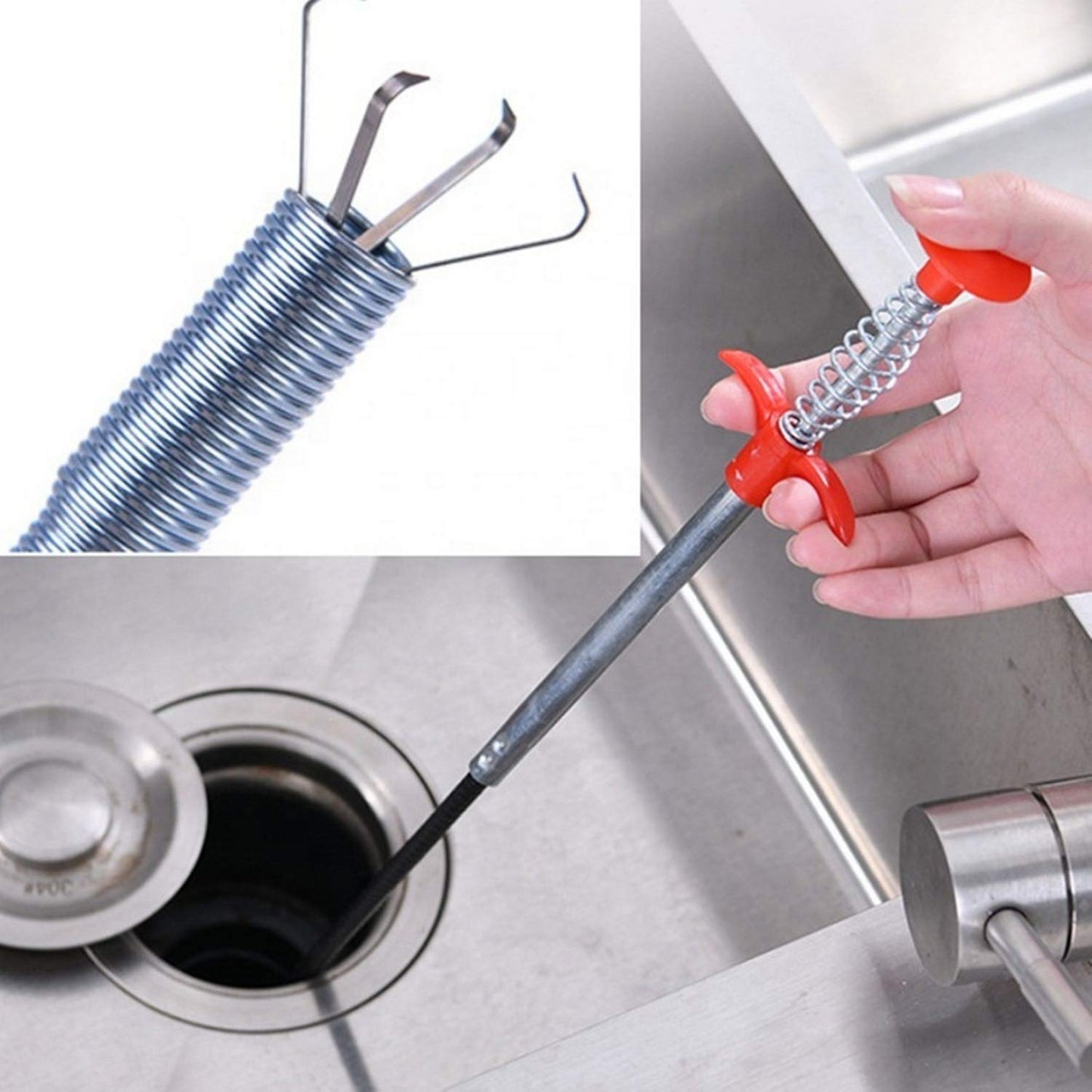 Drainage Block Remover Spring Pipe Cleaner Tool
