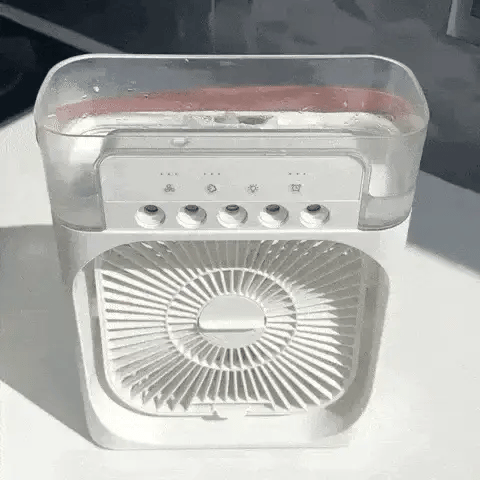 4-in-1 Premium Portable Mini Air Cooler || A Personal Desk Fan with Mist Cooling & LED Light