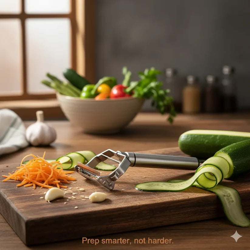 SwiftPeel™ – 3 in 1 Stainless Peeler | Sharp Blades, Anti-Rust | For Quick, Clean Prep